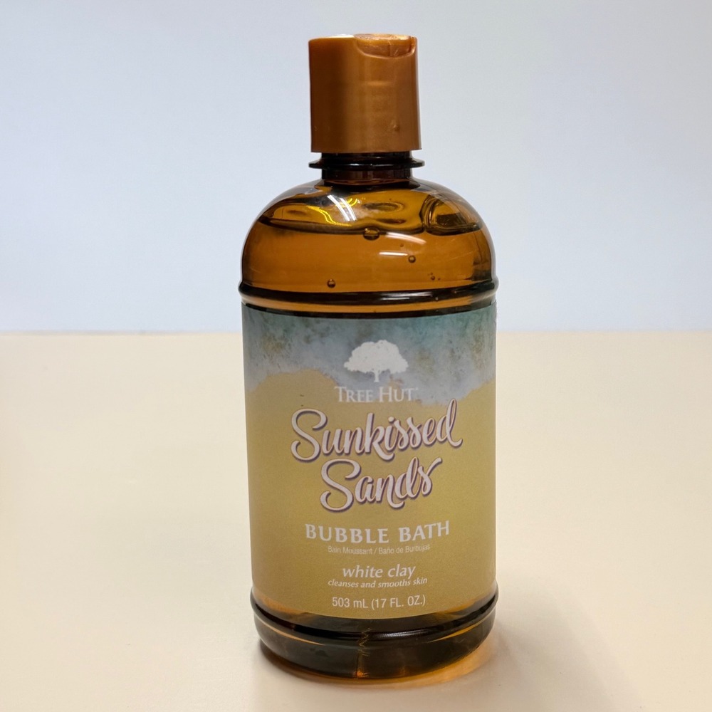 Tree Hut Sunkissed Sands Bubble Bath White Clay Cleansing 17 fl oz New